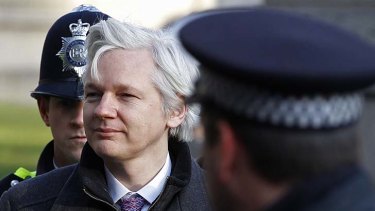Julian Assange arriving at the Supreme Court in London in February  this year.