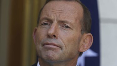 Hit out at the ABC: Prime Minister Tony Abbott.