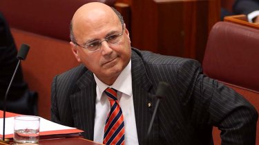 Under fire: Arthur Sinodinos in Federal Parliament on Tuesday.
