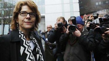 Guilty ... Vicky Pryce leaves Southwark Crown Court in London.