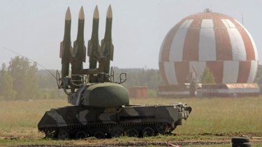 A Buk M2 missile system similar to the one believed to have shot down MH17.