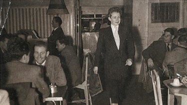 The camp crowd: Unknown photographer, Val Eastwood at Val's Coffee Lounge, c. 1950s, gelatin silver photograph.