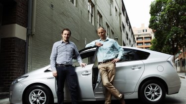 David Rohrsheim (left), Uber general manager for Australia and New Zealand.