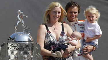 Dan Wheldon, with his wife Susie, son Oliver, left, and Sebastian, right, in May.
