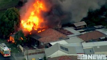 Ablaze: Around 30 firefighters were needed to bring the fire under control.
