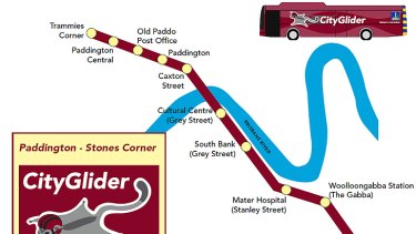 The route of the new CityGlider service.