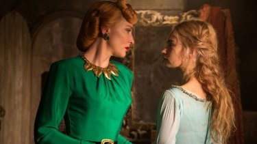 Cate Blanchett and Lily James in <i>Cinderella</i>.