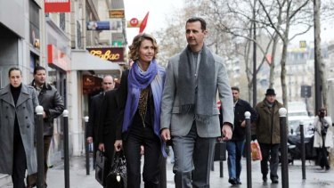 Syrian president Bashar al-Assad and his wife Asma.