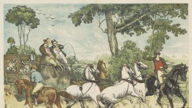 Stuck Up. from Illustrated Sydney News. 1870.