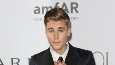 Justin Bieber at amfAR's 21st Cinema Against AIDS Gala.