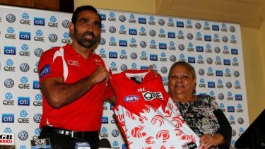 goodes sansbury stays swans unveil racism guernsey designed