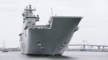 NUSHIP Canberra  will be redesignated HMAS Canberra at the commissioning ceremony.