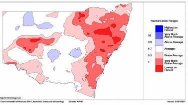Much of eastern NSW had a very dry January.
