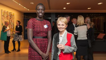 Nyadol Nyuon, with  mentor Professor Cheryl Saunders of University of Melbourne.