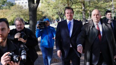 Paul Manafort outside Federal District Court in Washington