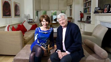 Mix and match ... Kathy Lette and Geoffrey Robertson in their London home.