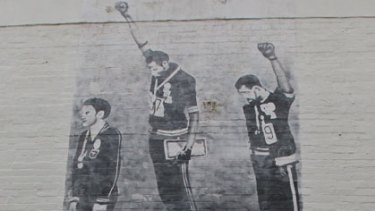 Protest ... the mural in Leamington Lane, Newtown.
