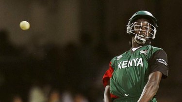 No pushover . . . Kenya's Collins Obuya scored a match-high 98 not out against Australia on Sunday.
