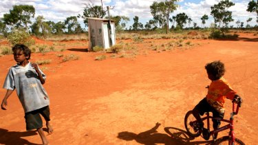 Indigenous children in the Utopia indigenous homeland 200 kilometres north of Alice Springs.