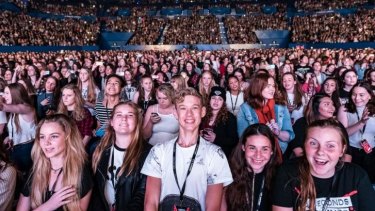 Crowds packed the Perth Arena to see 5 Seconds of Summer in June.