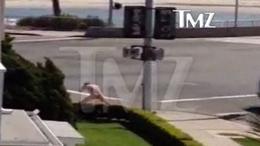 Celebrity website TMZ have uploaded footage, allegedly of Jason Russell pouding the pavement in anger.