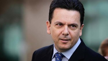 Detained ... independent senator Nick Xenophon.