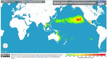 Tracking of what happens to rubbish, such as plastics, tossed or washed into the seas suggests a drifting boat from Mexico could have made its way to the Marshall Islands