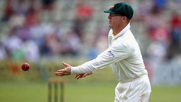 Throw it to me: Chris Rogers is Australia’s ball polisher for the Test series.