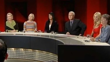 The panellists on Monday night's episode of <i>Q&A</i> at the Opera House.
