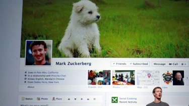 Facebook founder shows off the new Facebook profiles at the F8 conference last week.