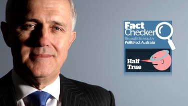 Malcolm Turnbull's claim that the NBN would cost $94 billion has been rated as half-true by PolitiFact