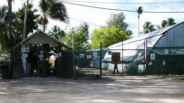 Under wraps: The processing centre at Manus Island.