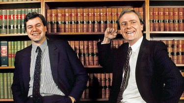 Once were warriors ... Michael Kroger, as Victorian Liberal Party president and the then candidate for Higgins, Peter Costello, in 1989.