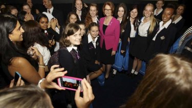 Prime Minister Julia Gillard at an International Women's Day Breakfast in March.