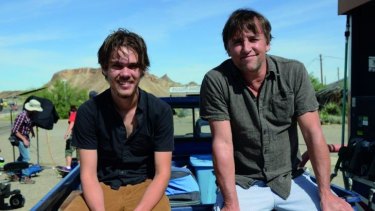 Near the end of shooting in year 12 ... Ellar Coltrane (Mason) and director Richard Linklater.