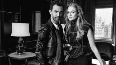 Ghesquiere and Turner pictured together in the magazine.
