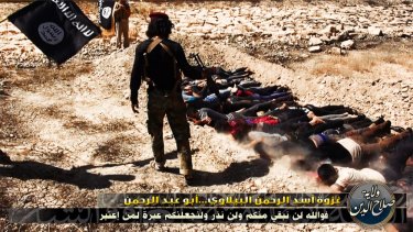 ISIS in action, allegedly executing unarmed prisoners.
