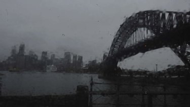 Sydney got lashed with rain after cyclone Oswald headed south.