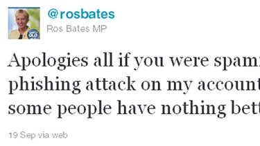 Shadow ICT minister Ros Bates's apology.