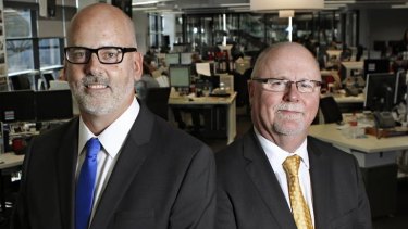 Andrew Holden, left, and Steve Foley are charged with leading The Age into a multi-platform future.