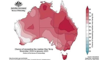 Most of Australia can expect warmer-than-usual maximum temperatures over the coming three months.
