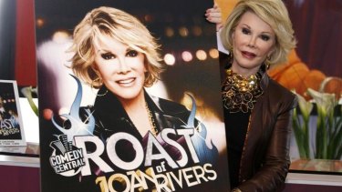 Joan Rivers poses for photographers as she presents Comedy Roast with Joan Rivers.