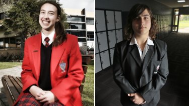 Nadia Oosthuizen (left) attends Mentone Girls’ Grammar and wants to be a doctor. Thomastown Secondary College’s Michael Mitrevski hopes to study music at university.