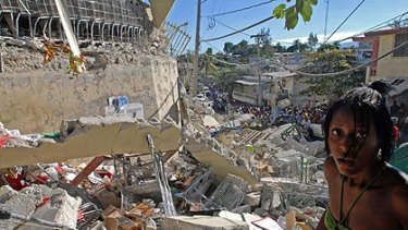 The scene of devastation in Port-au-Prince.