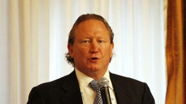 Rigged ... the chief executive of Fortescue Metals Group, Andrew Forrest, claimed the mining tax was negotiated to suit BHP, Rio Tinto and Xstrata.