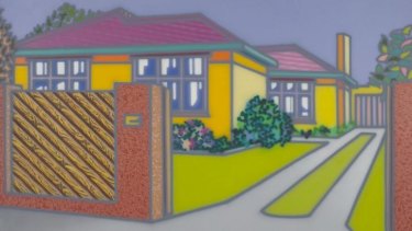 Howard Arkley's <em>Large House With Fence</em> (1998).