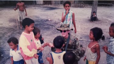 Andrea Josephs during her service in East Timor.