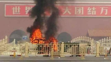 The October 2013 car attack in Beijing's Tiananmen Square.