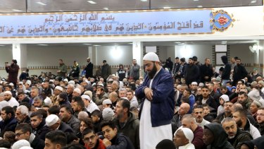 lakemba ramadan worshippers flock fitr pray eid mosque