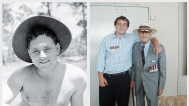 Ted Maris as a young man, and with his grandson Ryan (right).